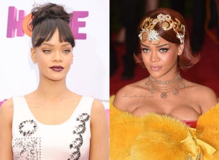 ربما تحتوي الصورة على Rihanna Clothing Apparel Human Person Face Headband and Hat