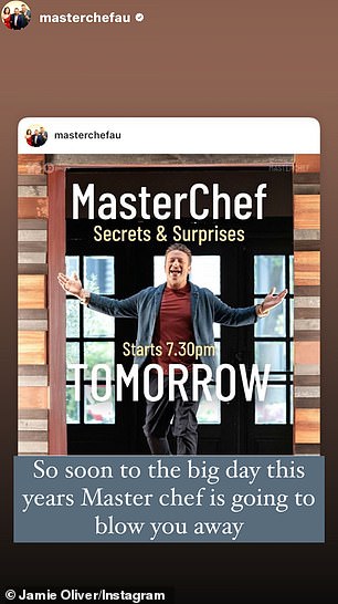 كتب: `` قريبًا إلى اليوم الكبير هذا العام ، سوف يذهلك MasterChef بعيدًا ''