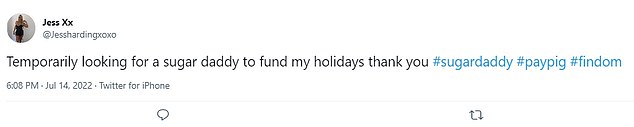 أسلوب الحياة: على حساب جيس المحذوف الآن على Twitter ، مازحت عن رغبتها في العثور على أبي سكر لتمويل عطلاتها الفخمة