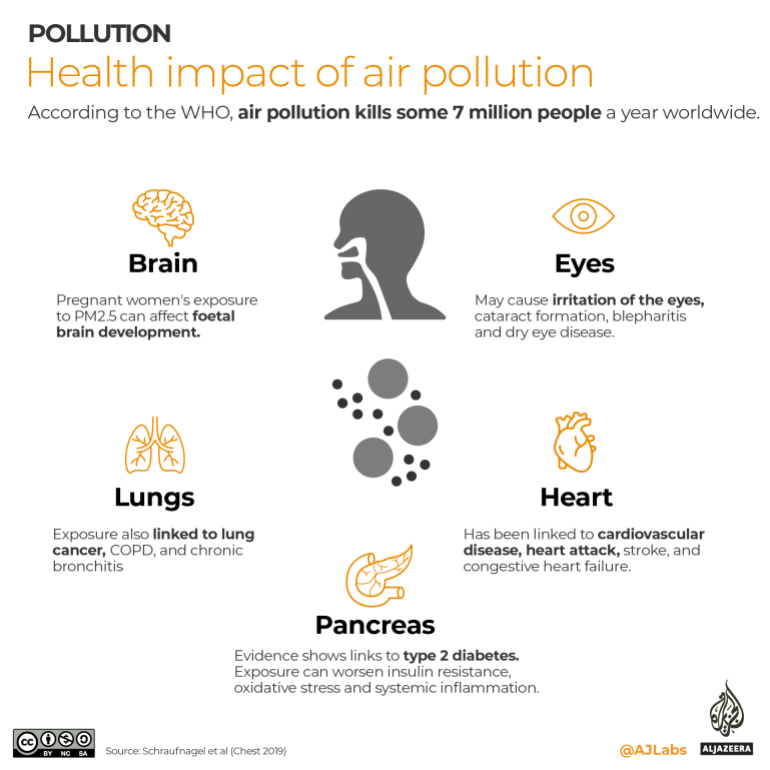تفاعلي- أعراض تلوث الهواء