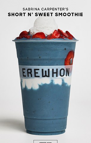 تم تسمية المشروب Short n' Sweet — نسبة إلى ألبوم نجمة البوب ​​القادم الذي يحمل نفس الاسم
