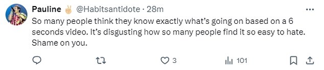 أصيب المعجبون بالصدمة بسبب هذه الملاحظة، وتوجهوا إلى X للإشارة إلى الطبيعة المنافقة لتعليقه، نظرًا لأنه ظهر عاري الصدر وأصدر الأغنية المنفردة Strip That Down.