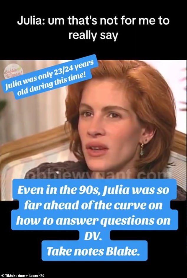 في مقطع فيديو تم تحميله بواسطة مستخدم TikTok، الذي يستخدم اسم المستخدم @dammitsarah79، للفائزة بجائزة الأوسكار خلال مقابلة عام 1991 مع بوبي ويجانت، يمكن رؤية الأم لثلاثة أطفال وهي تتناول موضوع العنف المنزلي بتفكير عميق عندما سُئلت كيف ستتفاعل شخصيًا إذا كانت في موقف شخصيتها