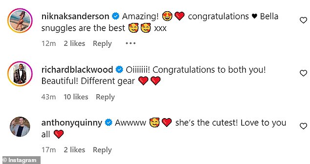 حظيت أخبار طفل جيمي بالعديد من رسائل التهنئة من المعجبين وزملاءه من نجوم هوليواكس