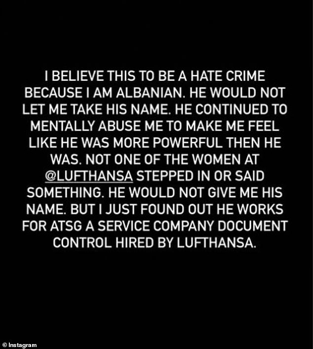 وكتبت في بيان: 