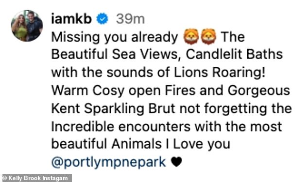 وعلقت كيلي على المنشور: 