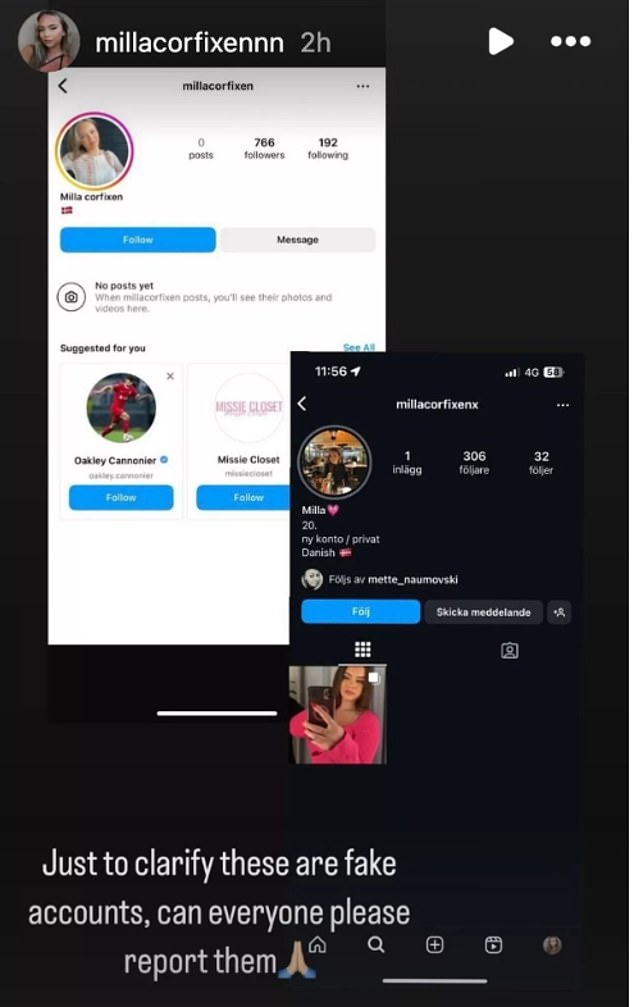 تمت مشاركة فحص الموجات فوق الصوتية بواسطة حساب مزيف، وهو أحد الملفات الشخصية التي شاركتها ميلا الأسبوع الماضي تطلب من مستخدميها الإبلاغ