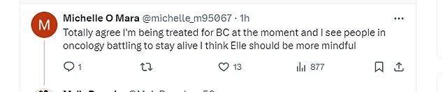 انتقد المعجبون عارضة الأزياء ووصفوها بأنها 