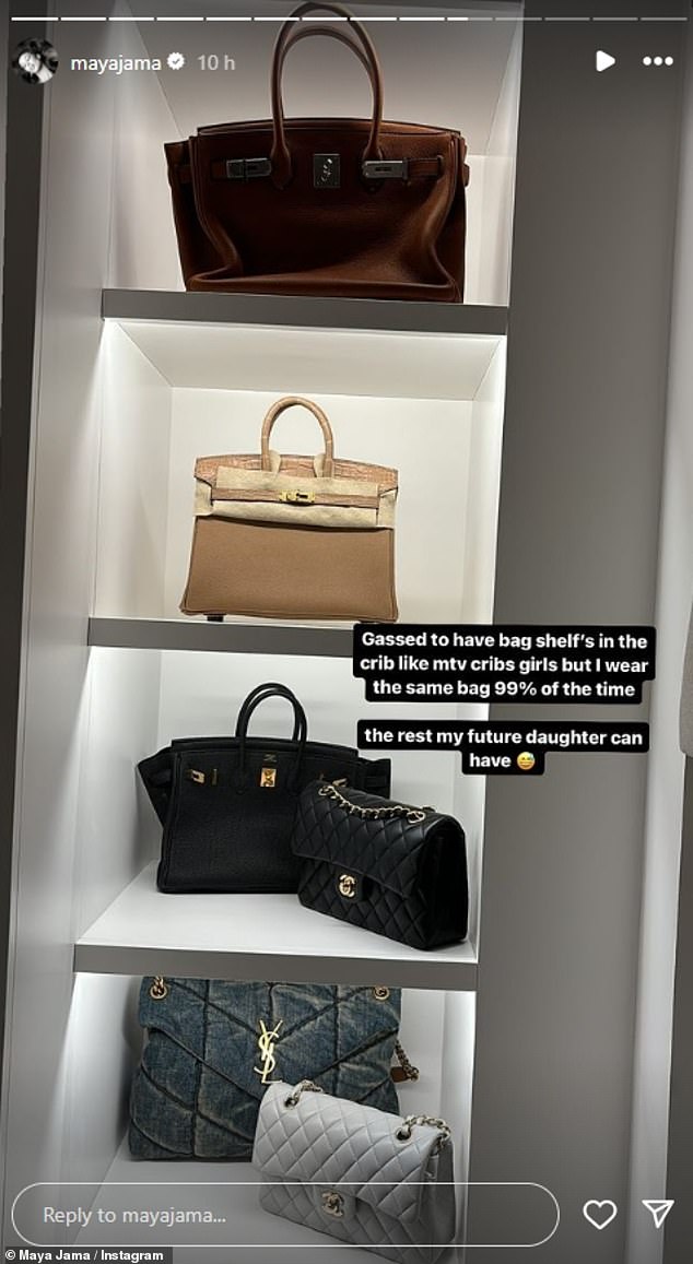 من هيرميس وشانيل إلى لويس فيتون، شاركت مايا لقطات من 