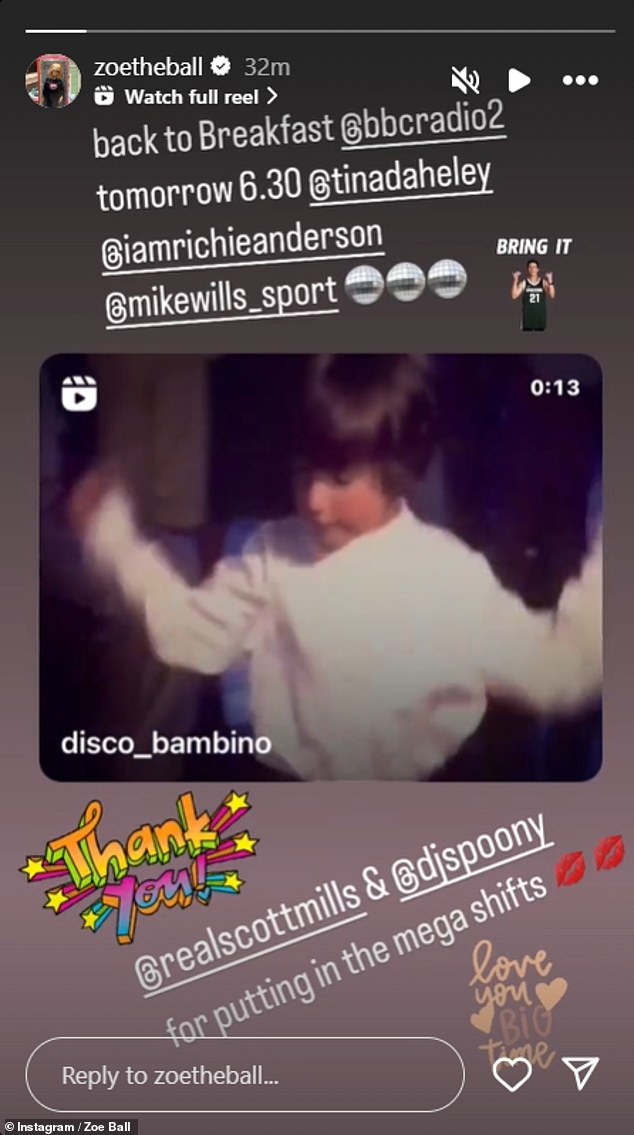 في يوم الأحد، كسرت زوي بول صمتها بعد غياب دام ستة أسابيع عن إذاعة بي بي سي 2، حيث لجأت إلى وسائل التواصل الاجتماعي لتؤكد أنها ستعود إلى برنامجها الرئيسي يوم الاثنين.