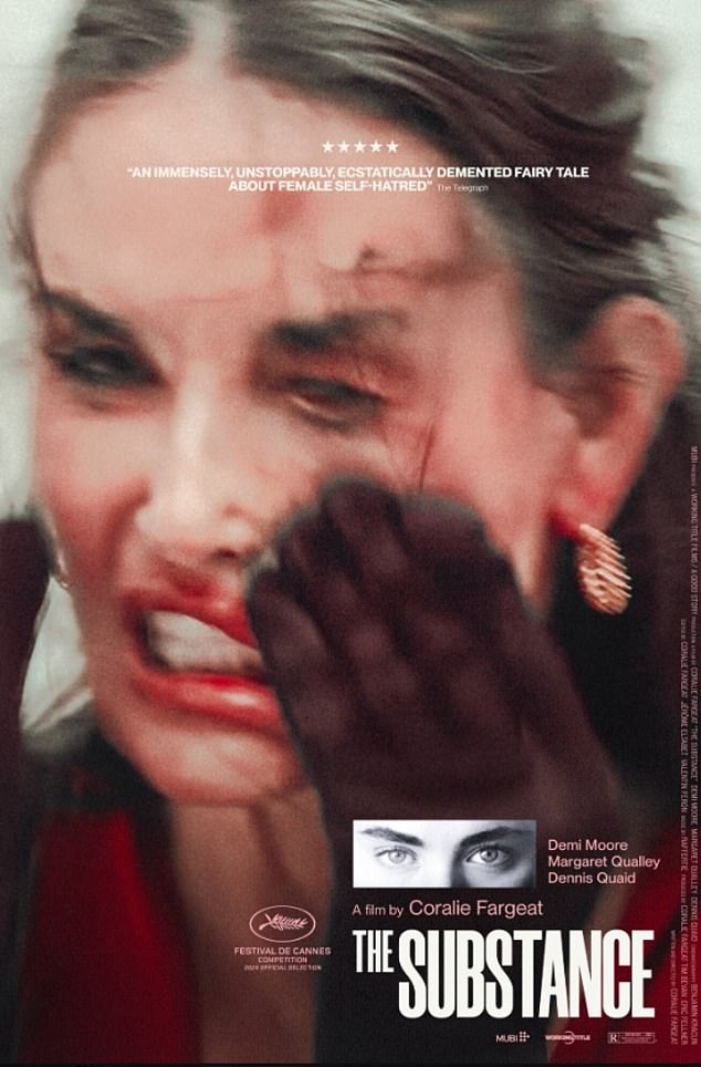 هذا هو الملصق الرسمي لفيلم The Substance، الذي أثار انقسام النقاد