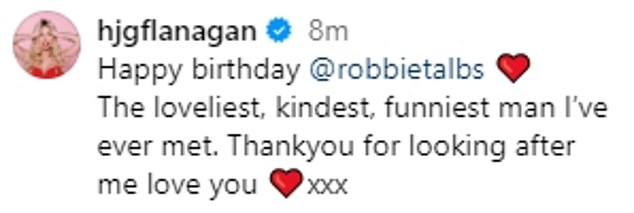 أثناء إعلانها عن حبها لروبي، بدت كلماتها بمثابة حفر للاعب كرة القدم السابق الذي هو والد أطفالها الثلاثة