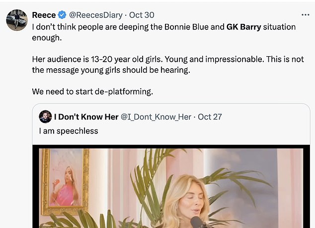 كما اقتحم المشجعون موقع X - Twitter سابقًا - بتعليقات حول مقابلة GK المثيرة للجدل قبل فترة عملها في الغابة