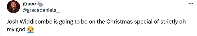 انبهر معجبو Strictly وJosh على حدٍ سواء بالأخبار، وانتقلوا إلى X بعد وقت قصير من الإعلان لمشاركة فرحتهم بمشاركته.