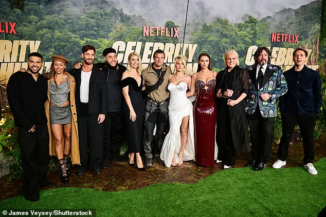 The Cast LR: Kola Bokinni ، Mel B ، Danny Cipriani ، Big Zuu - Zuhair Hassan ، Holly Willoughby ، Bear Grylls ، Lottie Moss ، Una Healy ، Steph McGovern ، Laurence Llewelyn -Bowen and Joe Thomas