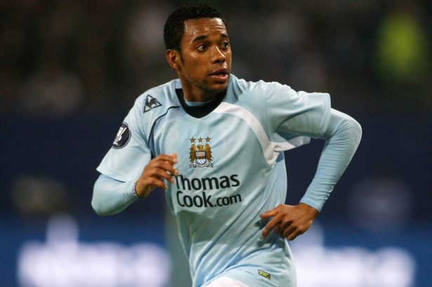 Robinho خلال فترة وجوده مع مانشستر سيتي