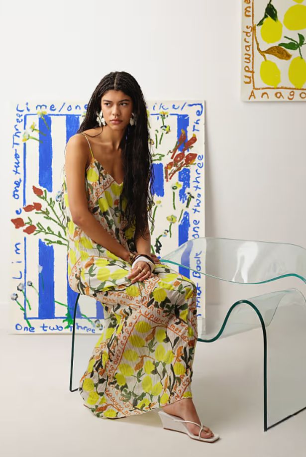 فستان ليمون Maxi Topshop