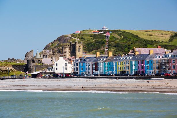 Aberystwyth Sea Front ، ويلز ، المملكة المتحدة.