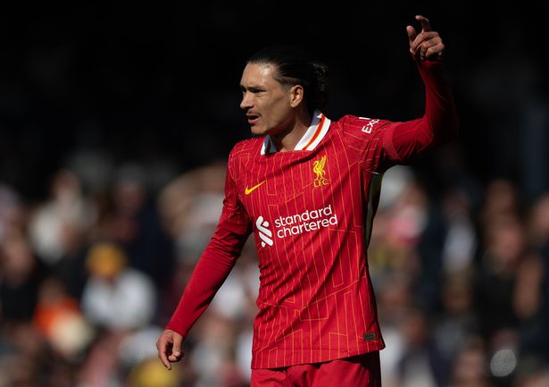لندن ، إنجلترا - 06 أبريل: داروين نونيز من ليفربول FC خلال مباراة الدوري الممتاز بين فولهام FC و Liverpool FC في Craven Cottage في 06 أبريل 2025 في لندن ، إنجلترا. (تصوير VisionHaus/Getty Images)