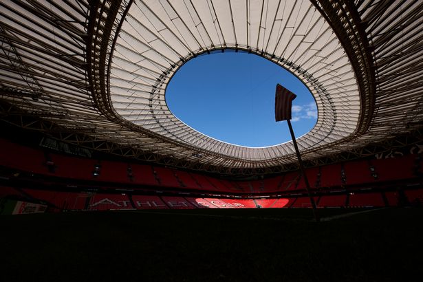 بلباو ، إسبانيا - 01 مايو: منظر عام لسان ماميس قبل مباراة الدول الأولى في UEFA EUROPA 2024/25 في مباراة الدور نصف النهائي بين Athletic Club و Manchester United في San Mames في 1 مايو 2025 ، في بلباو ، إسبانيا. (تصوير Ricardo Larreina/Europa Press عبر Getty Images)
