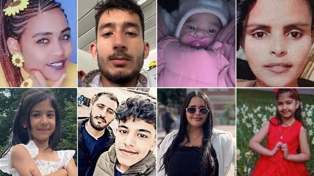 في اتجاه عقارب الساعة من اليسار: Dahlak Teklezgi ، Eren Gündogdu ، Maryam Bahez ، Aster ، Rola Al Mayali ، Dina Al Shammari ، Obada Abd Rabbo وشقيقه أيسر وسارا آشيمي ماتوا في محاولة للوصول إلى المملكة المتحدة العام الماضي