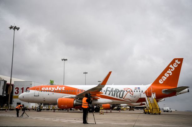 تم تصوير طائرة EasyJet في مطار فارو في الغارف ، جنوب البرتغال ، في 15 يونيو 2021. (تصوير Patricia de Melo Moreira / AFP) (تصوير Patricia de Melo Moreira / AFP عبر Getty Images)
