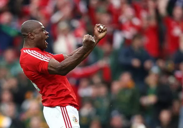 Ugo Monye تحتفل خلال جولة Lions 2009