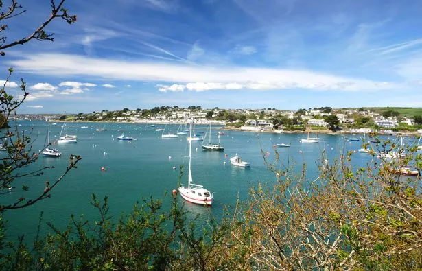 رتبت القوارب على نهر Percuil في St Mawes ، بالقرب من St Anthony Head ، كورنوال
