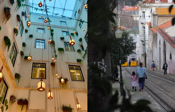 فندق Palácio Ludovice Wine Experience Hotel: داخل مطعم Federico ، وبعد خطوات من الباب هو ترام غلوريا