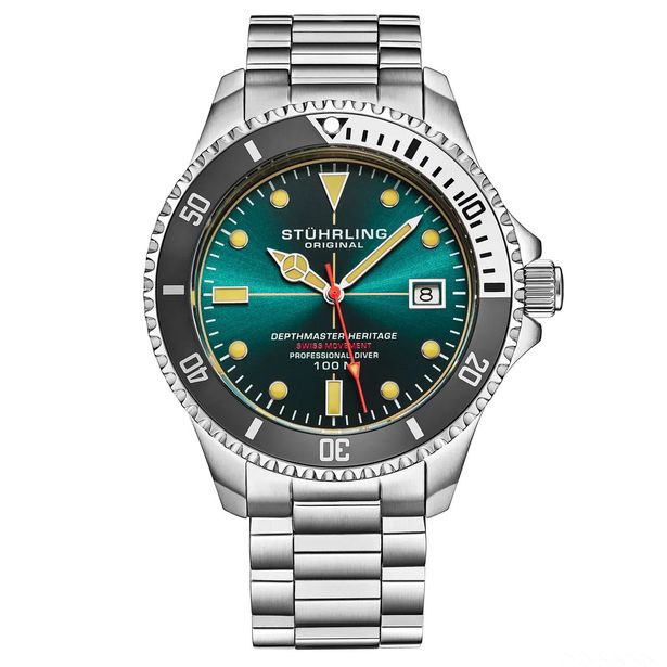 Stührling الأصلي Depthmaster Heritage 42mm Swiss Quartz Dive Watch