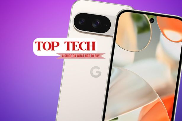 Google Pixel 9 Smartphone وشعار Mirror Top Tech