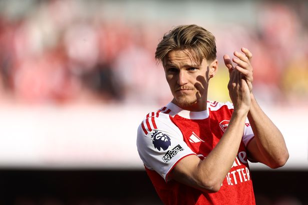Martin Odegaard خلال Arsenal vs Newcastle في مايو 2025