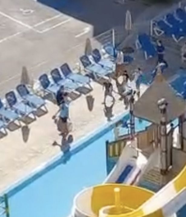 الاستيلاء على عروض المصطافين يمسكون أسرة الشمس