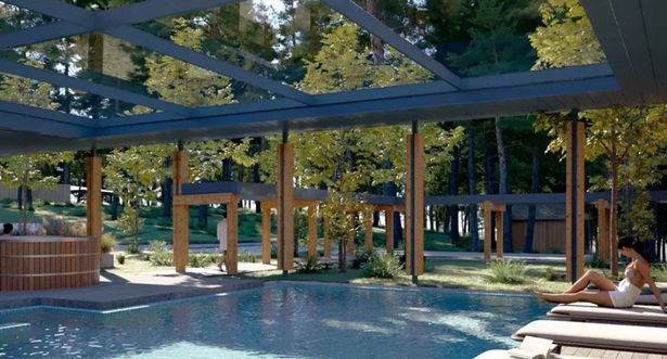 تم عرض فيديو Flythrough الذي تم إنشاؤه بواسطة الكمبيوتر لخطط قرية Holiday Parcs الأولى في اسكتلندا في الحدود. خطة سبا