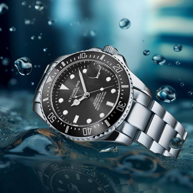 Stührling الأصلي Depthmaster 4048 Dive Watch اليابانية أوتوماتيكية 42 مم سوار ارتباط الفولاذ المقاوم للصدأ