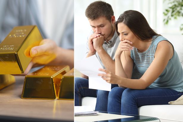 الثيران الذهبية وزوجين يبحثان في كسب المال