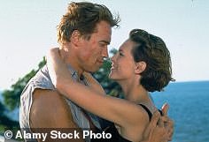 شوهدت النجمتان معًا في عام 1994 Action Romance Flick True Lies