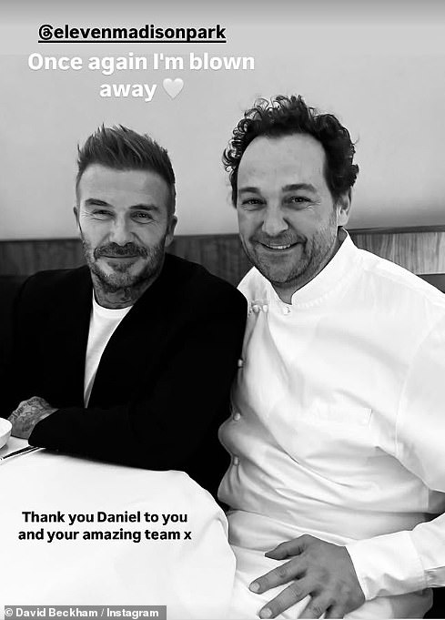 مشاركة صورة مع الطاهي والمالك دانييل هوم ، ديفيد ، 50 عامًا ، صاغ: 'Elevenmadisonpark مرة أخرى أنا في مهب. شكرا لك دانيال لك وفريقك الرائع X '