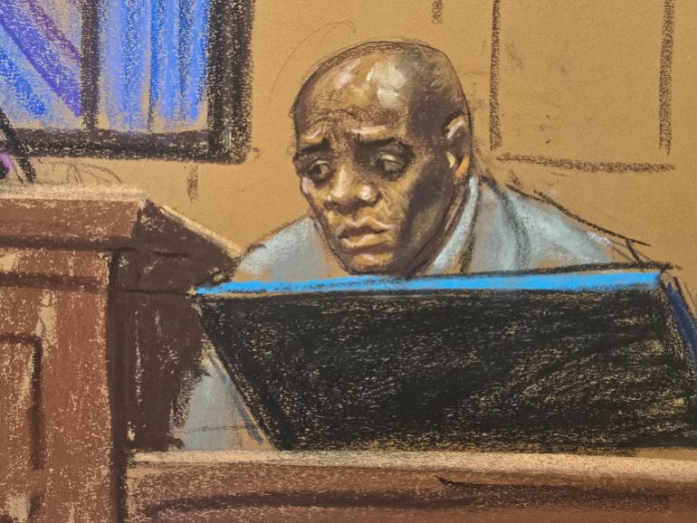 الشهادة الدانييل فيليب ، الشاهد الثاني من الادعاء ، يشهد في شون "ديدي" Combs 'Combs' Trailing Trial في مدينة نيويورك ، نيويورك ، الولايات المتحدة ، 12 مايو 2025 في رسم قاعة المحكمة هذا. رويترز/جين روزنبرغ