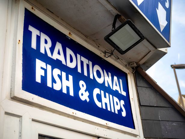 Blackpool Seaside Resort Fish Fish and Chip Shop Sign Old Sign
