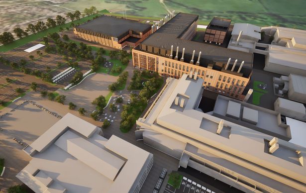 انطباع فنان CGI للمركز الوطني الجديد للأمن الحيوي في Weybridge ، Surrey
