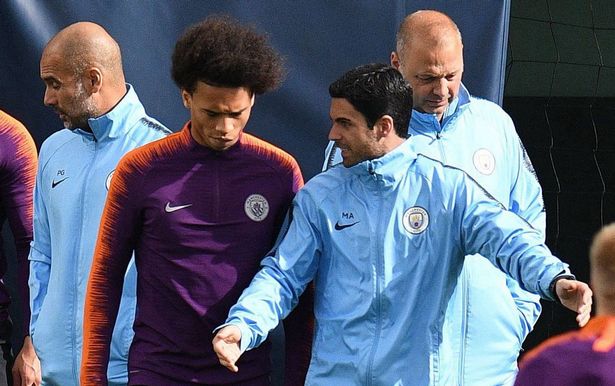 عمل Leroy Sane مع Mikel Arteta في Man City