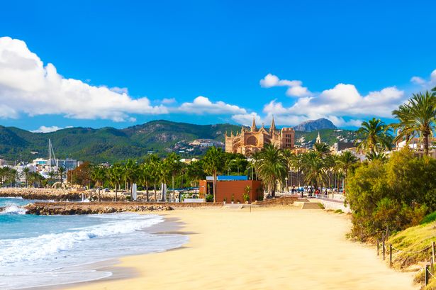المنظر البانورامي ل Palma de Majorca ، جزر مايوركا باليريك ، البحر الأبيض المتوسط