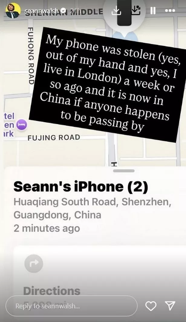 لقطة شاشة Seann Walsh من Find My