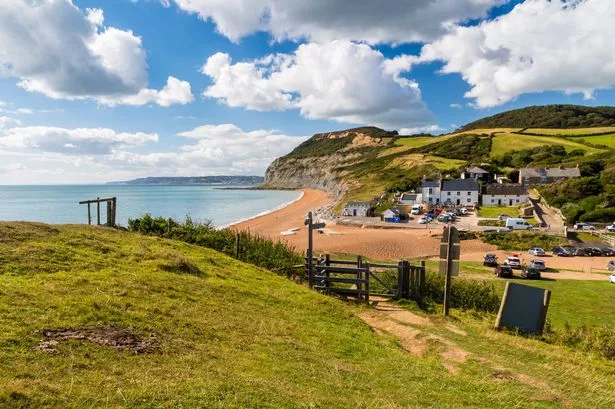 يطل على Seatown Beach Dorset England UK Europe