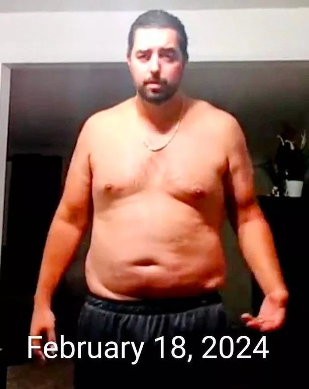 ديفيد نينو ، قبل أن يفقد الوزن. في أثقله ، قام بتزويد المقاييس على ارتفاع 306 رطل
