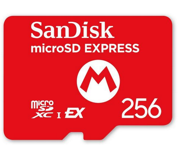 بطاقة ذاكرة Sandisk على خلفية بيضاء