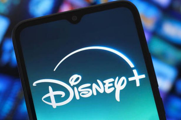 شعار Disney Plus معروض على شاشة الهاتف الذكي.