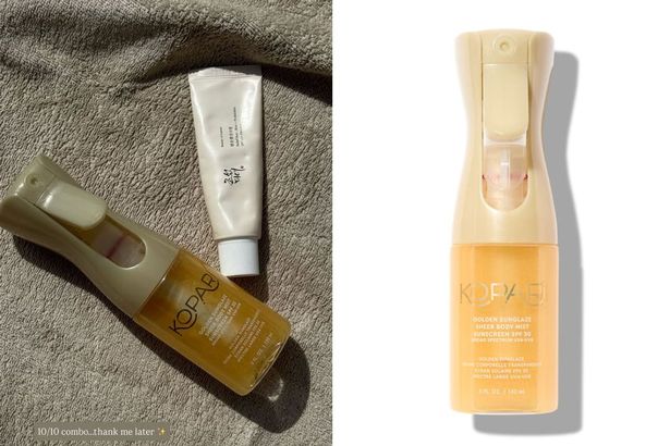 Kopari Golden Sunglaze شفافة جسم ضباب الشمس SPF 30
