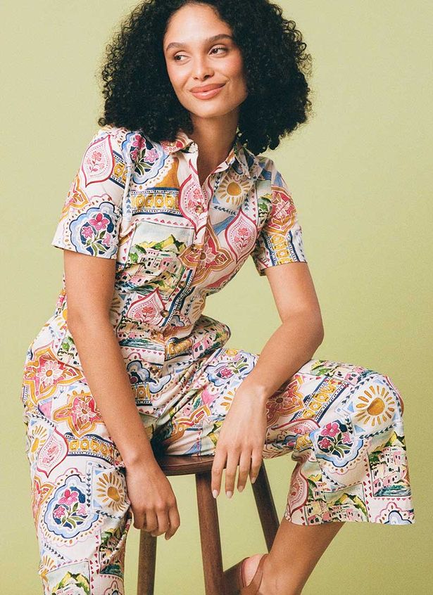 Joanie Ithaca Postcard Print Sailersuit